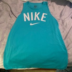 new blue / teal nike tank top